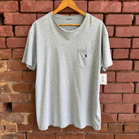 Vintage 90's Polo Ralph Laren Gray Pocket T-shirt Single Stitch Men's Large