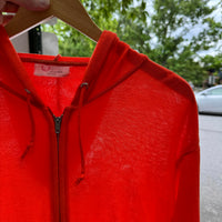 1980's Ornage Blank Hunting Zip-Up Hoodie Made in USA Medium