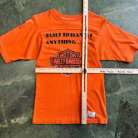 Vintage 70s Harley Davidson Orange Champion T-shirt Small Made in USA