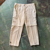 Vintage TNF The North Face Nylon Khaki Zip-off Convertible Cargo Pants Small