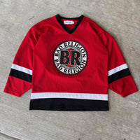 Vintage 90's 1998 Alpha Sportswear Bad Religion Band Mesh Hockey Jersey Large