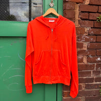 1980's Ornage Blank Hunting Zip-Up Hoodie Made in USA Medium