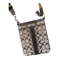 Y2K COACH SIGNATURE SWINGPACK CROSSBODY MESSENGER BAG BROWN - 2000S