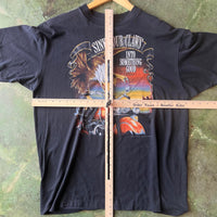 Vintage Harley Davidson 3D Emblem 1993 Fort Worth, TX Sink Your Claws T Shirt