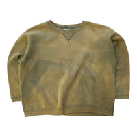 FADED BLANK SWEATSHIRT GREEN BOXY MEDIUM - 2000S