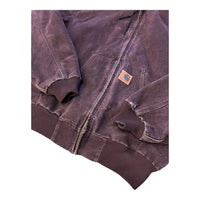 CARHARTT HOODED WORK JACKET USA MADE PURPLE XXL - 1990S