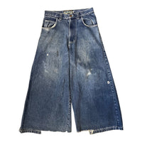 GAT BRAND BAGGY WIDE LEG JEANS BLUE ‘32X26’ - 1990S