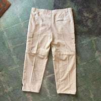 Vintage TNF The North Face Nylon Khaki Zip-off Convertible Cargo Pants Small