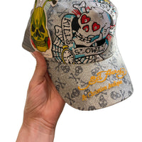 Y2K BEDAZZLED ED HARDY CAP SILVER - 2000’S