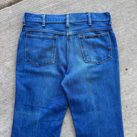 Vintage 70's Sedgefield Light Wash Straight Denim Blue Jeans 32x31