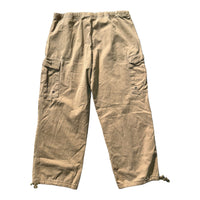 Y2K ABERCROMBIE TIE WAIST CARGO PANTS KHAKI '40' - 2000S