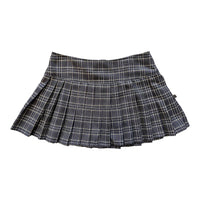 Y2K ROYAL BONES PLAID PLEATED SKIRT GREEN 'SMALL' - 2000S