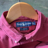 Vintage Ralph Lauren Button Up Shirt Salmon Men's Large Preppy