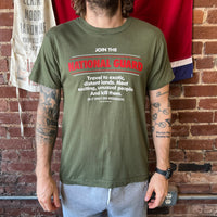 Vintage National Guard T Shirt Single Stitch Made In USA Mens L