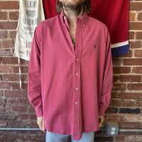 Vintage Ralph Lauren Button Up Shirt Salmon Men's Large Preppy