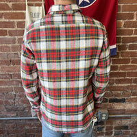 Vintage Big Mac Flannel JC Penney Red Plaid Mens Medium Tall