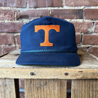 Vintage Tennessee Volunteers Rop Hat Navy Blue Town Talk