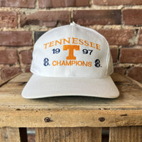 Vintage Tennessee Volunteers Hat SEC 1997 Castaways White and Orange