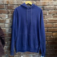 Vintage LL Bean Russell Athletic Blank Hoodie Navy Blue Made In USA Mens Large