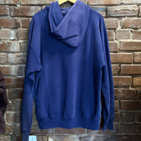 Vintage LL Bean Russell Athletic Blank Hoodie Navy Blue Made In USA Mens Large