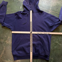 Vintage LL Bean Russell Athletic Blank Hoodie Navy Blue Made In USA Mens Large