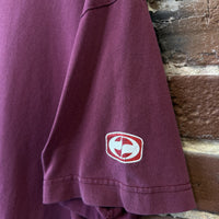 Vintage Split Skateboards T Shirt Maroon Faded Mens Large