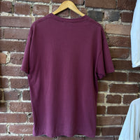 Vintage Split Skateboards T Shirt Maroon Faded Mens Large