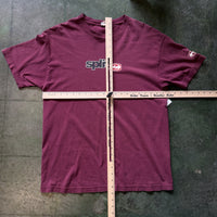 Vintage Split Skateboards T Shirt Maroon Faded Mens Large