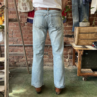 Vintage Gap Bootcut Jeans Faded and Distressed Medium Wash 32x32