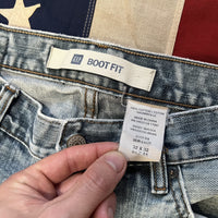 Vintage Gap Bootcut Jeans Faded and Distressed Medium Wash 32x32