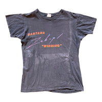 1981 SANTANA "ZEBOP WINNING!" TOUR TSHIRT BLACK MEDIUM - 1980S