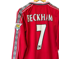 UMBRO DAVID BECKHAM MANCHESTER UNITED SOCCER JERSEY 'MEDIUM' - 1990'S