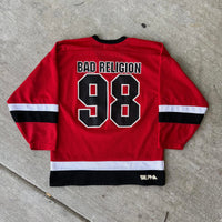 Vintage 90's 1998 Alpha Sportswear Bad Religion Band Mesh Hockey Jersey Large