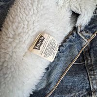 Vintage 80s Levis Authentic Sherpa Lined Denim Jacket Made in USA Medium