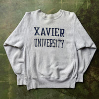 Vintage Made in USA Champion Reverse Weave Xavier University M