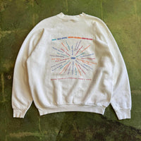 Vintage Made in The USA Comic Relief VI White Red Blue Pullover Crewneck XL