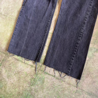 Vintage Levi's 501 Distressed Faded Black Denim Jeans Button Fly Men's 33x27