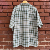 Vintage Y2K Abercrombie and Fitch Green Plaid Short Sleeve Button Up Shirt XL