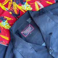 Vintage Y2K Scarface Dragonfly Mobster Series Black Short Sleeve Button Up XL