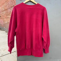 Vintage 90's Champion Reverse Weave Red Pullover XL