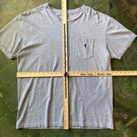 Vintage 90's Polo Ralph Laren Gray Pocket T-shirt Single Stitch Men's Large