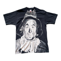 1992 WIZARD OF OZ SCARECROW ALL OVER PRINT T-SHIRT BLACK ‘LARGE’ - 1990S