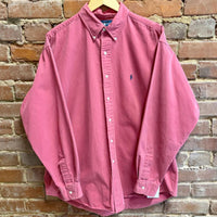 Vintage Ralph Lauren Button Up Shirt Salmon Men's Large Preppy