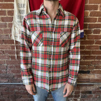 Vintage Big Mac Flannel JC Penney Red Plaid Mens Medium Tall
