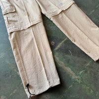 Vintage TNF The North Face Nylon Khaki Zip-off Convertible Cargo Pants Small