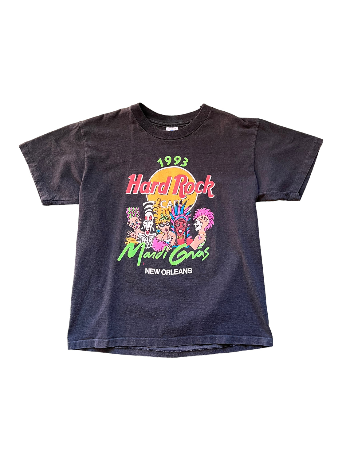 1993 HARD ROCK CAFE MARDI GRAS T-SHIRT BLACK ‘SMALL’ - 1990S