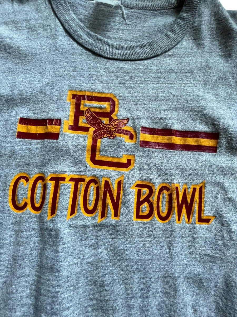 1970 COTTON BOWL TEE HEATHER GREY SMALL - 1970S