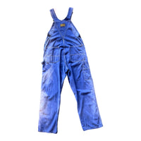 70’S OLD KENTUCKY SUN FADED DENIM OVERALLS MARBLED INDIGO ‘30X32’ - 1970S