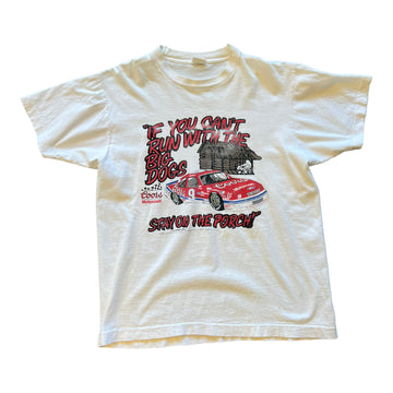 90’S IF YOU CAN’T RUN WITH THE BIG DOGS COORS NASCAR TEE WHITE ‘LARGE’ - 1990S