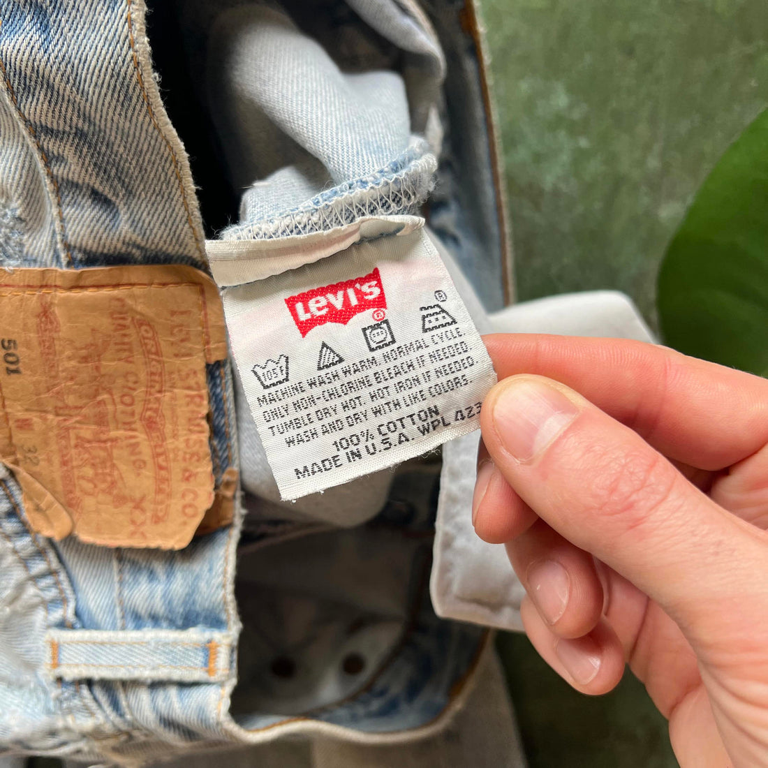 Vintage Levi's 501 Jeans Straight Leg Faded and Distressed Made in USA 31x34